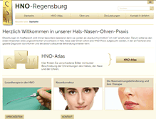 Tablet Screenshot of hno-regensburg.de
